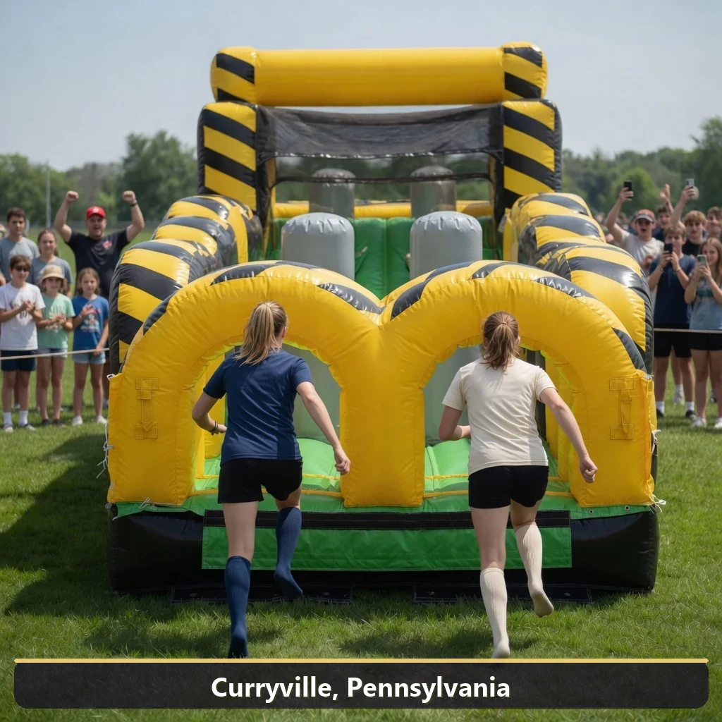 Inflatable obstacle course rental for events in Curryville, Pennsylvania