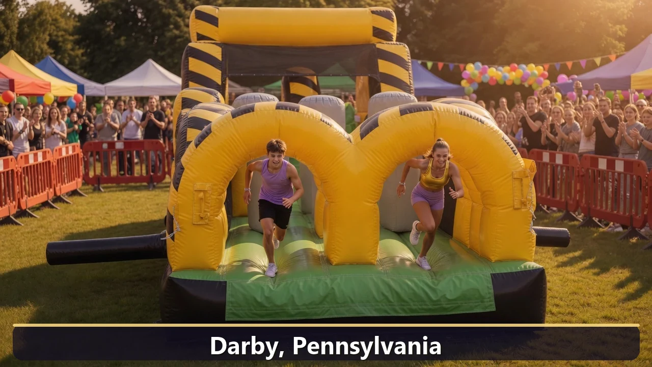 Inflatable obstacle course rental for events in Darby, Pennsylvania