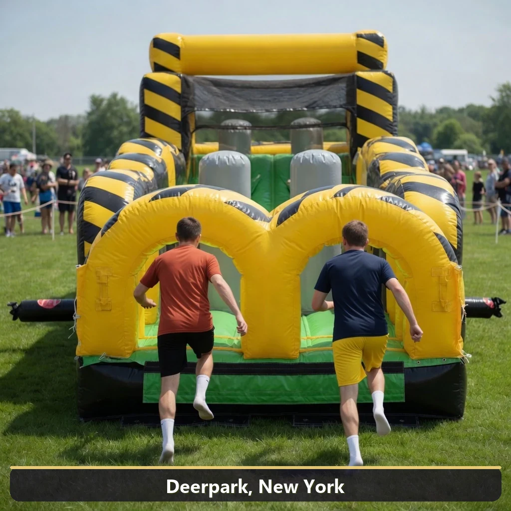 Inflatable obstacle course rental for events in Deerpark, New York
