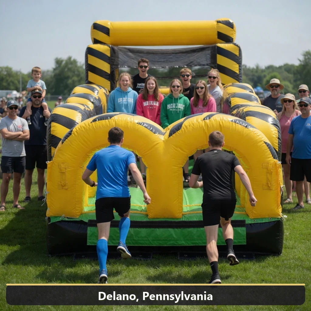 Inflatable obstacle course rental for events in Delano, Pennsylvania