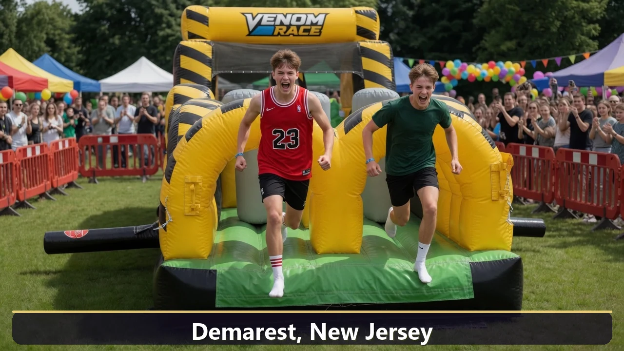 Inflatable obstacle course rental for events in Demarest, New Jersey