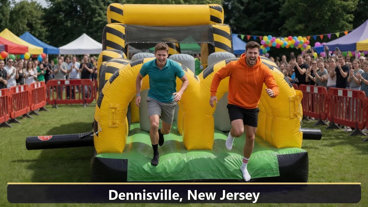 Inflatable obstacle course rental for events in Dennisville, New Jersey