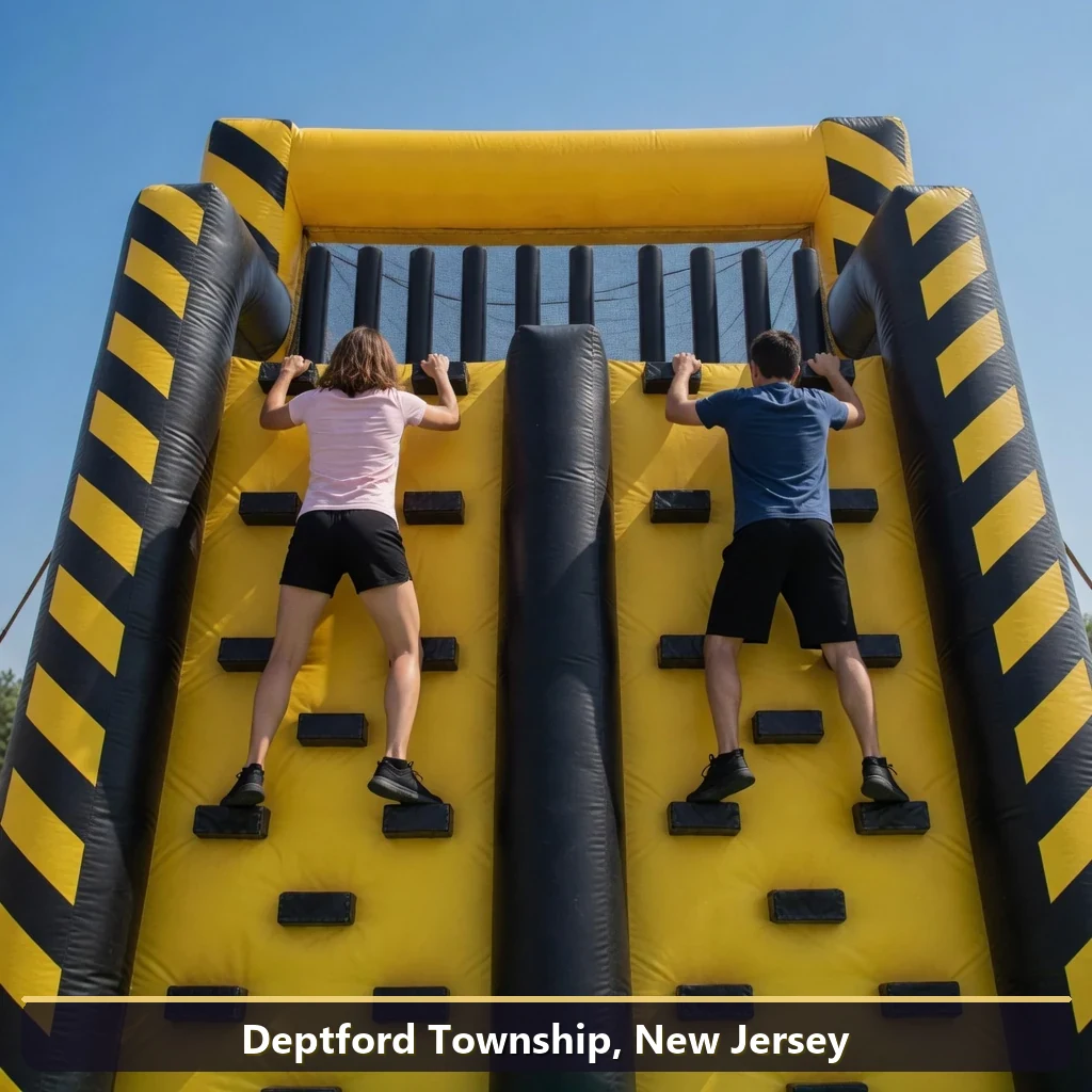 Inflatable obstacle course rental for events in Deptford Township, New Jersey