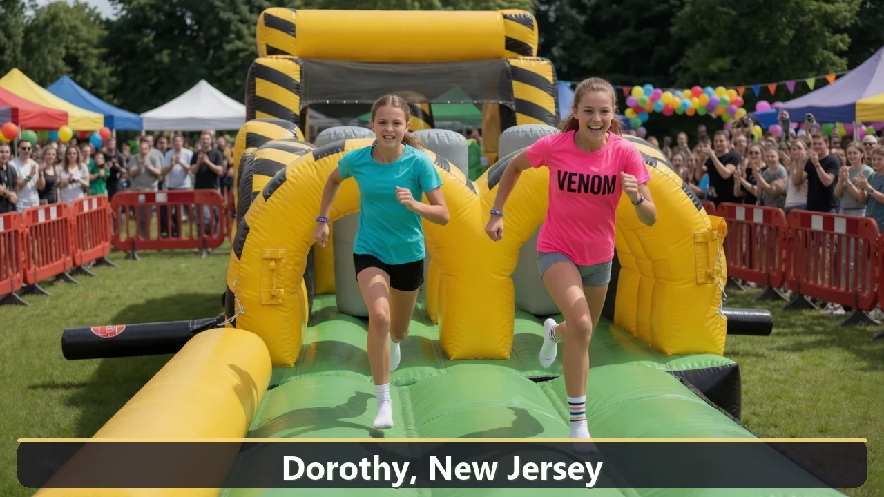 Inflatable obstacle course rental for events in Dorothy, New Jersey