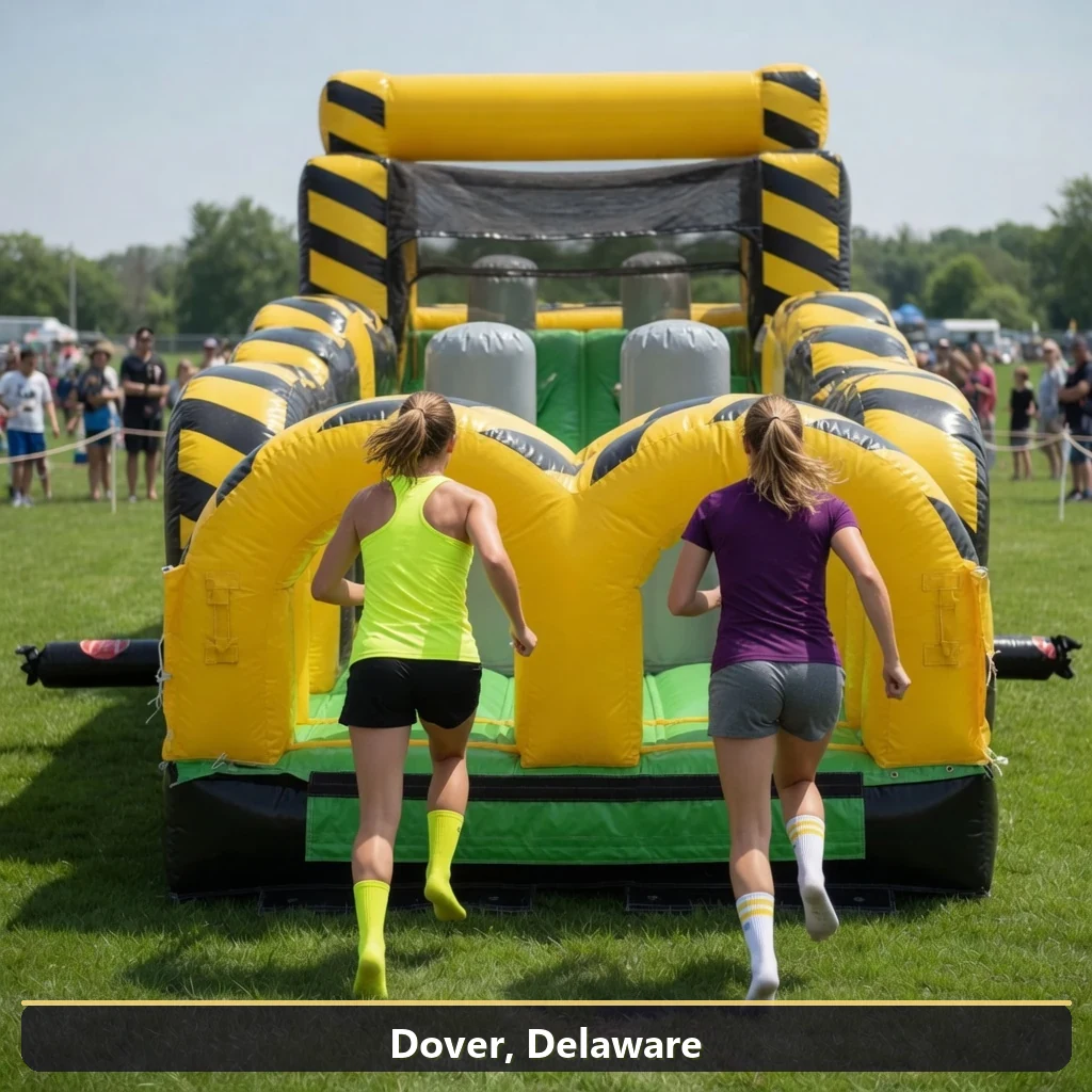 Inflatable obstacle course rental for events in Dover, Delaware
