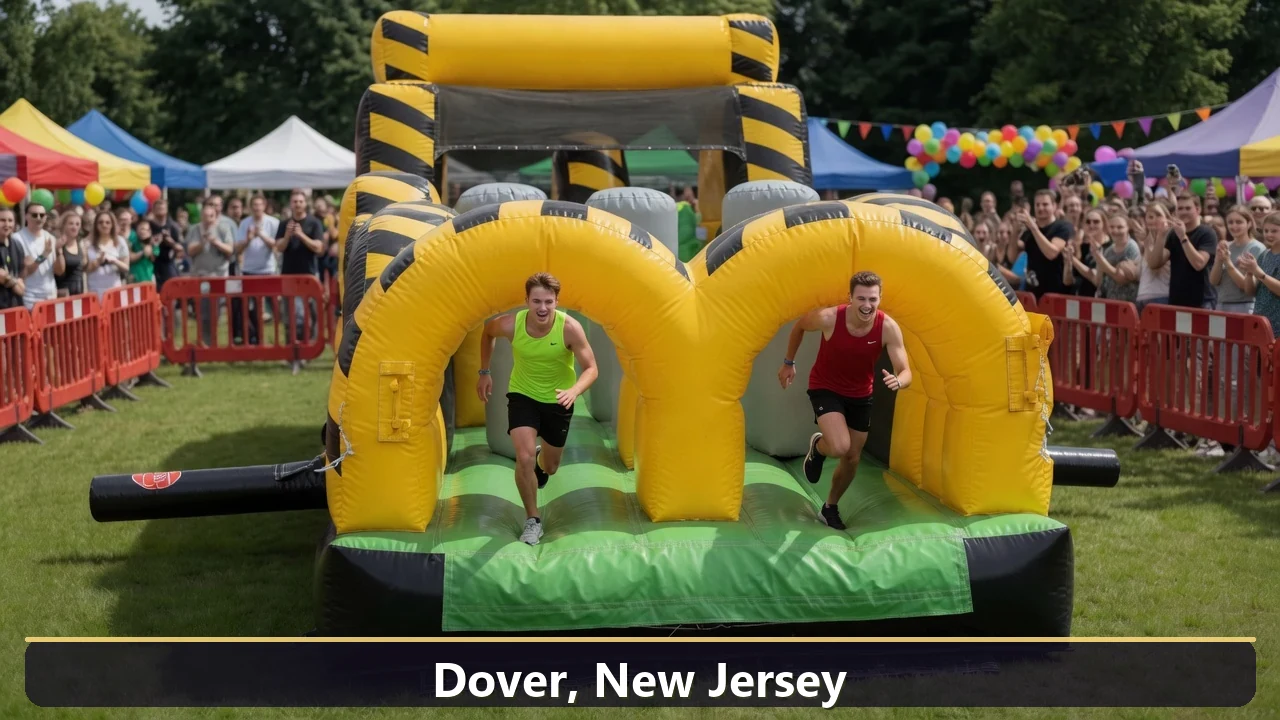 Inflatable obstacle course rental for events in Dover, New Jersey
