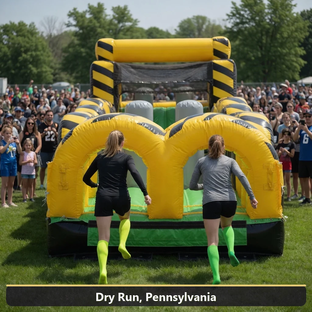Inflatable obstacle course rental for events in Dry Run, Pennsylvania