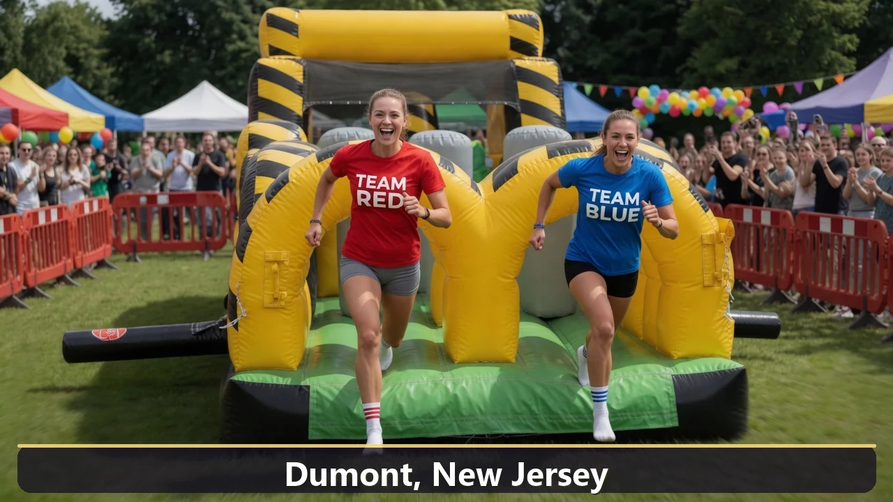Inflatable obstacle course rental for events in Dumont, New Jersey