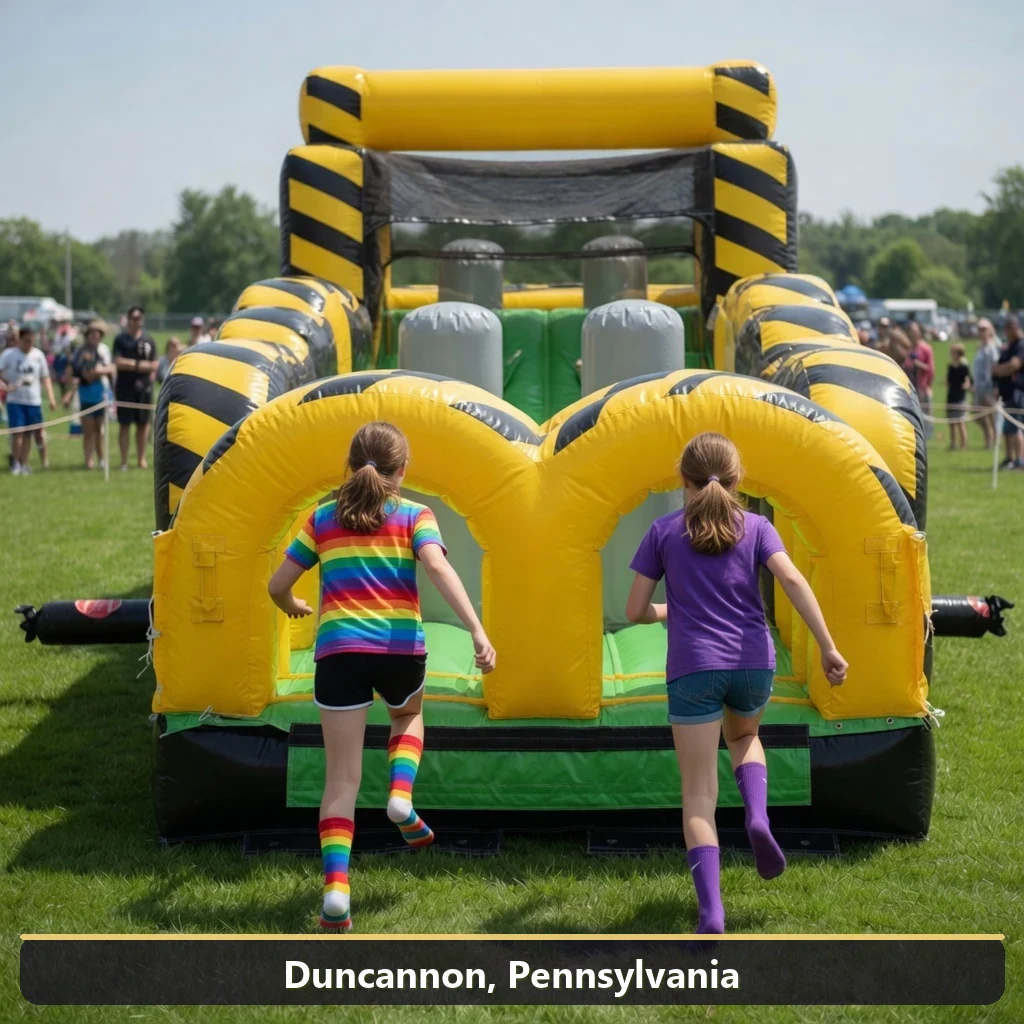 Inflatable obstacle course rental for events in Duncannon, Pennsylvania