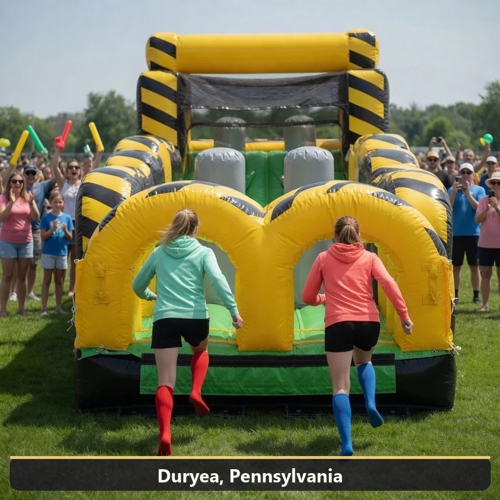 Inflatable obstacle course rental for events in Duryea, Pennsylvania