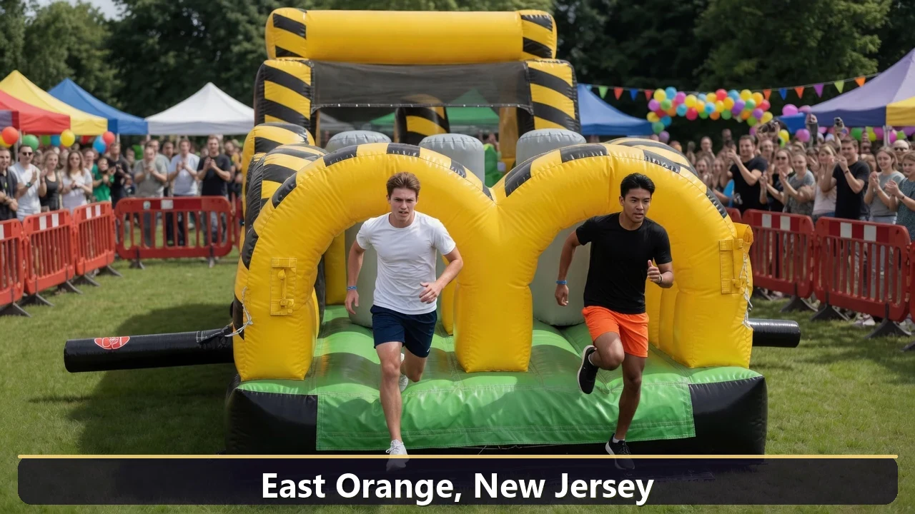 Inflatable obstacle course rental for events in East Orange, New Jersey