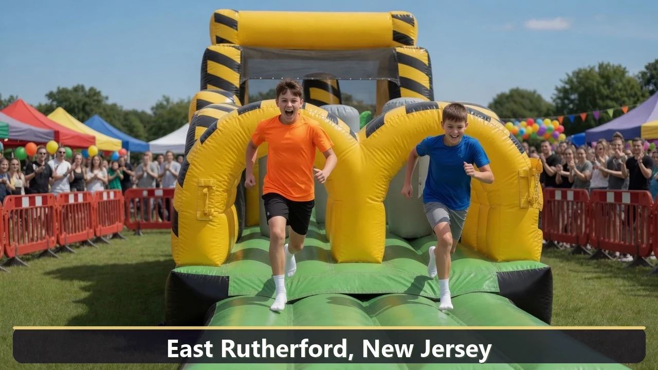 Inflatable obstacle course rental for events in East Rutherford, New Jersey