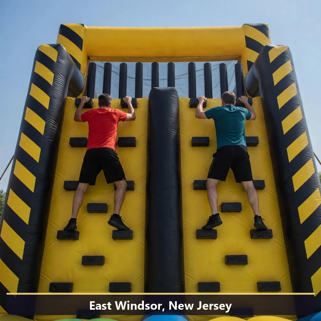 Inflatable obstacle course rental for events in East Windsor, New Jersey