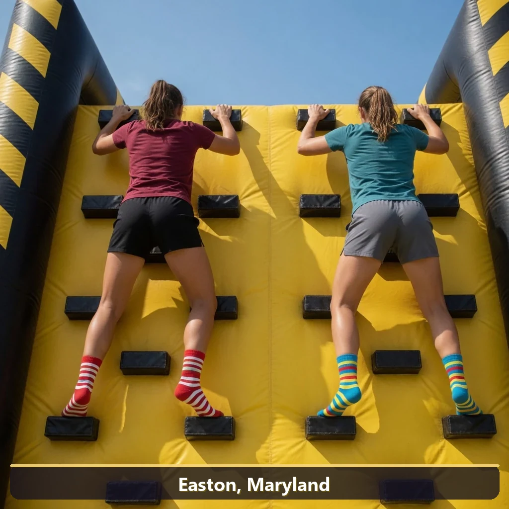 Inflatable obstacle course rental for events in Easton, Maryland