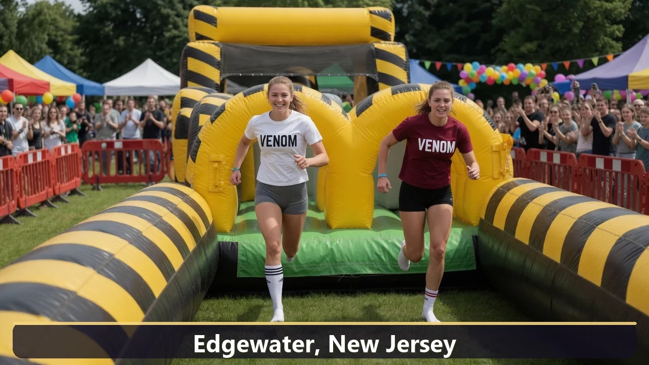 Inflatable obstacle course rental for events in Edgewater, New Jersey
