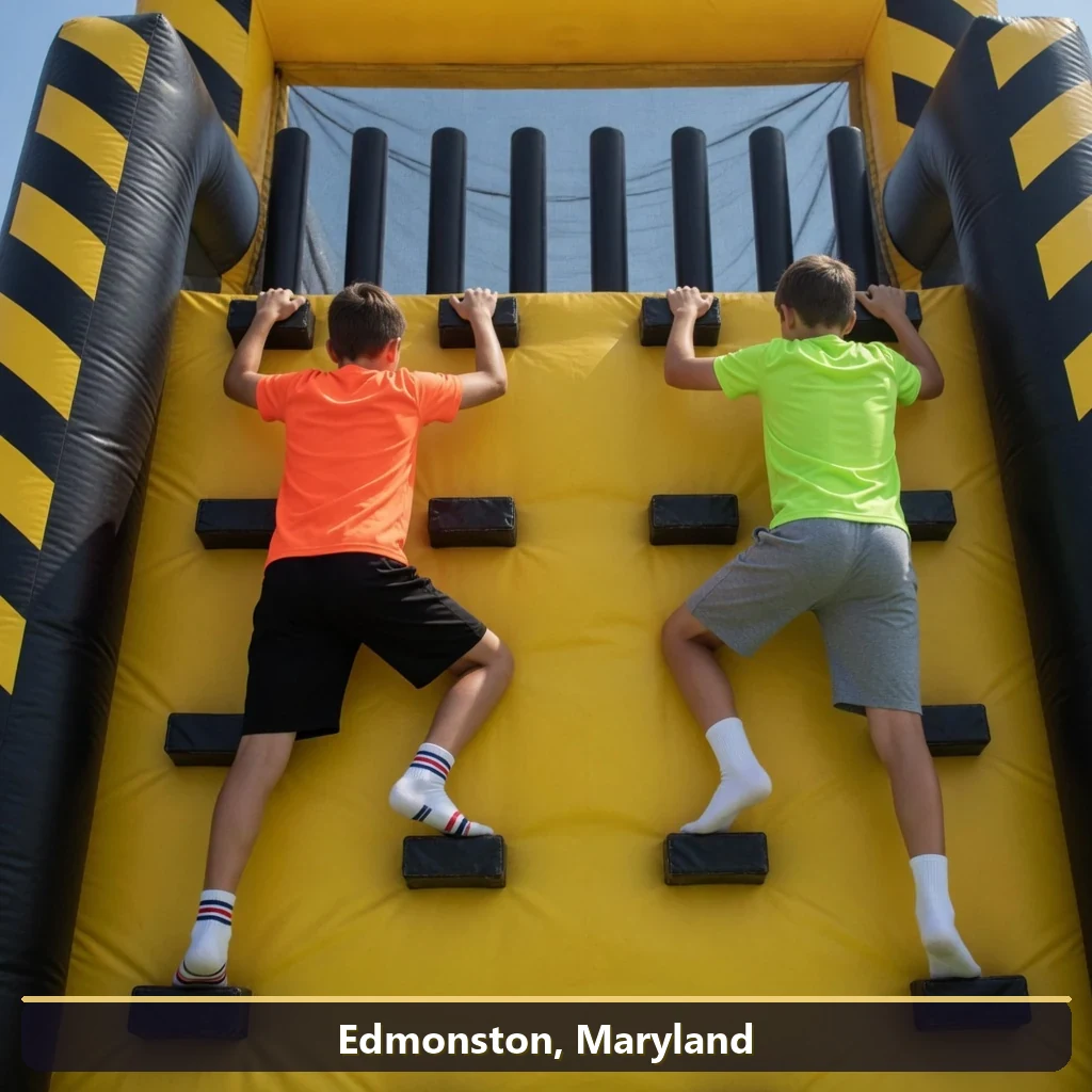 Inflatable obstacle course rental for events in Edmonston, Maryland