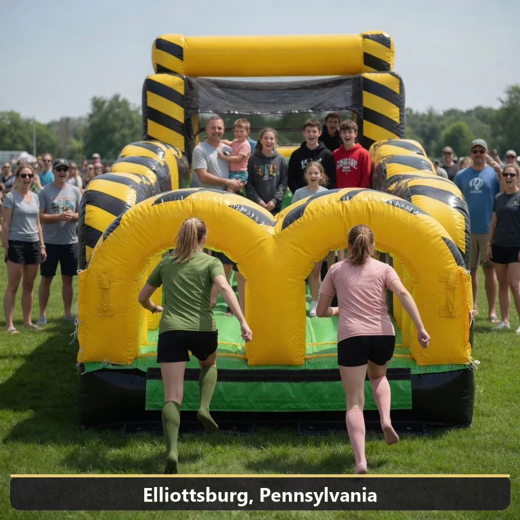 Inflatable obstacle course rental for events in Elliottsburg, Pennsylvania