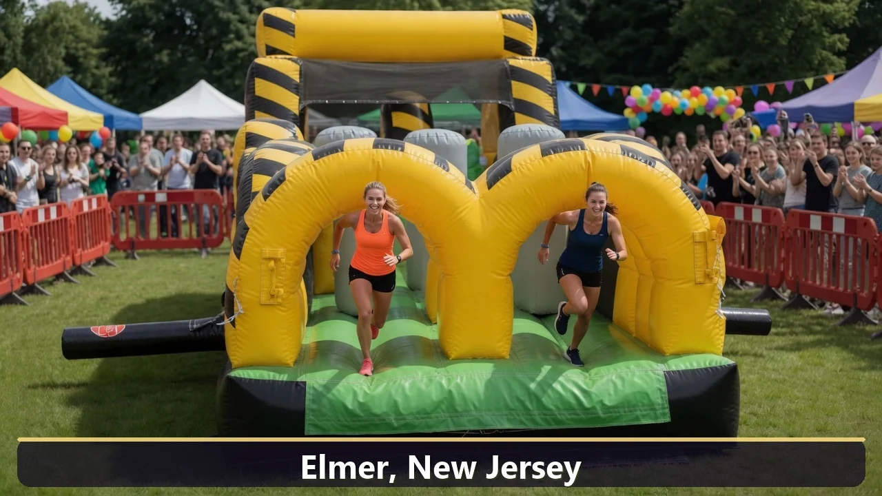 Inflatable obstacle course rental for events in Elmer, New Jersey