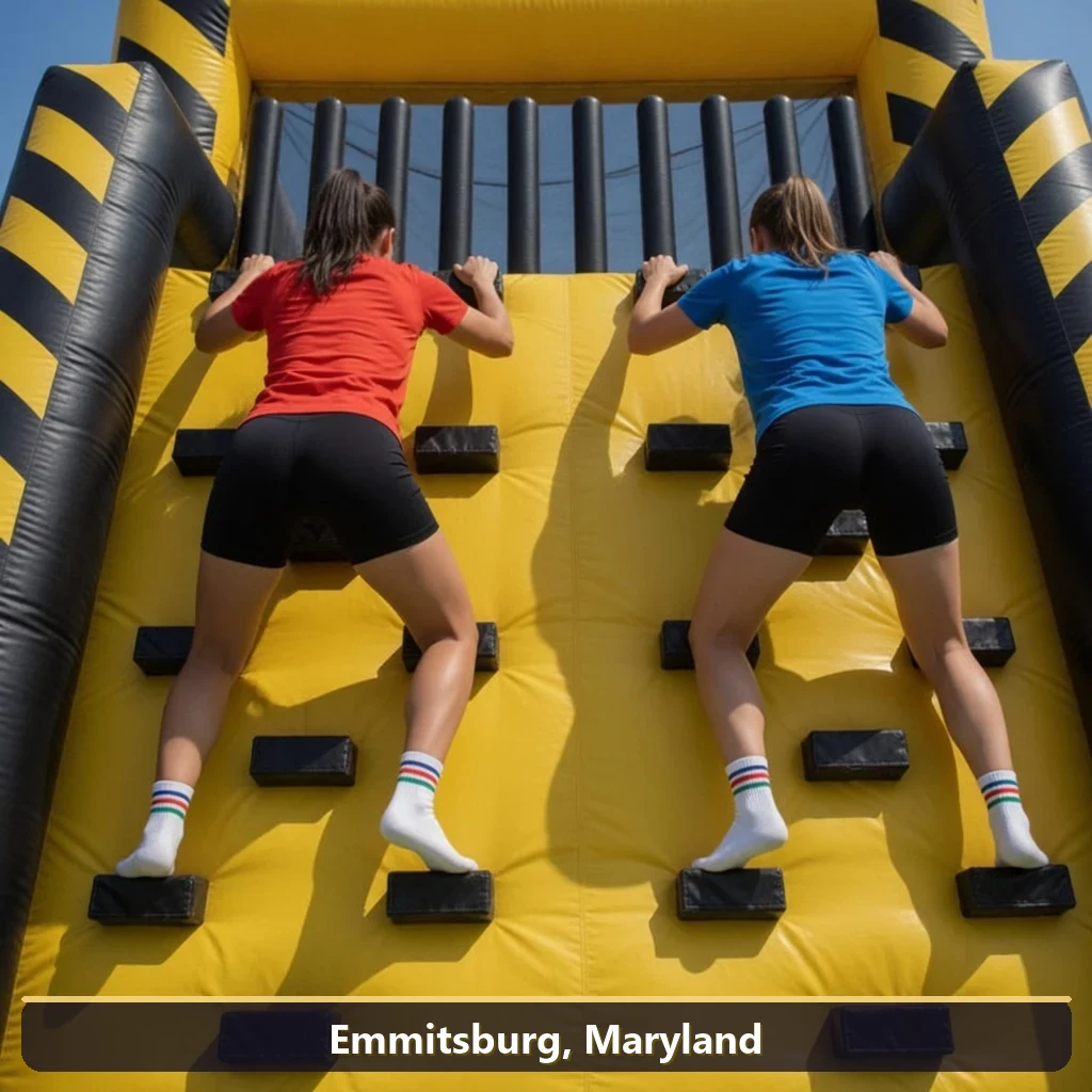Inflatable obstacle course rental for events in Emmitsburg, Maryland
