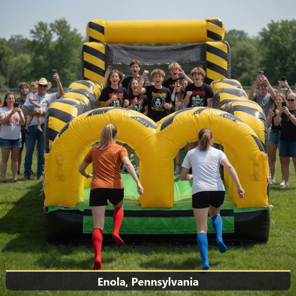 Inflatable obstacle course rental for events in Enola, Pennsylvania
