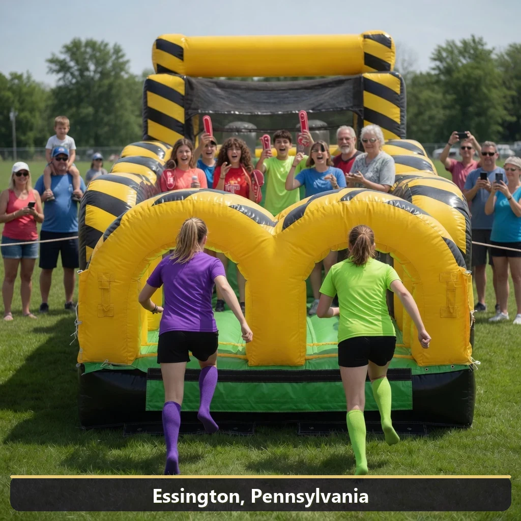 Inflatable obstacle course rental for events in Essington, Pennsylvania