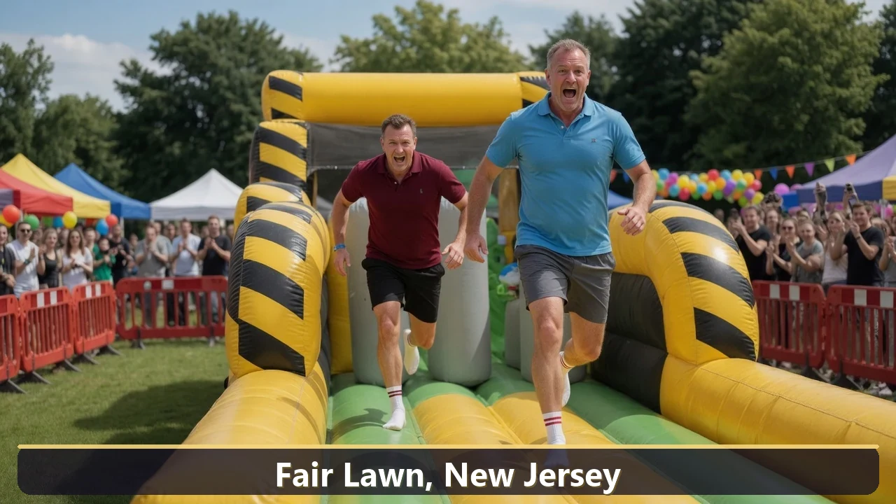 Inflatable obstacle course rental for events in Fair Lawn, New Jersey