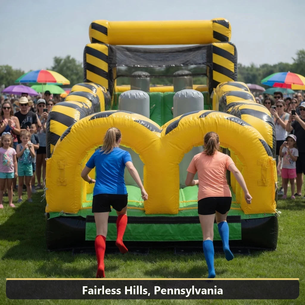 Inflatable obstacle course rental for events in Fairless Hills, Pennsylvania