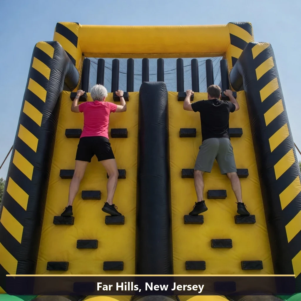 Inflatable obstacle course rental for events in Far Hills, New Jersey