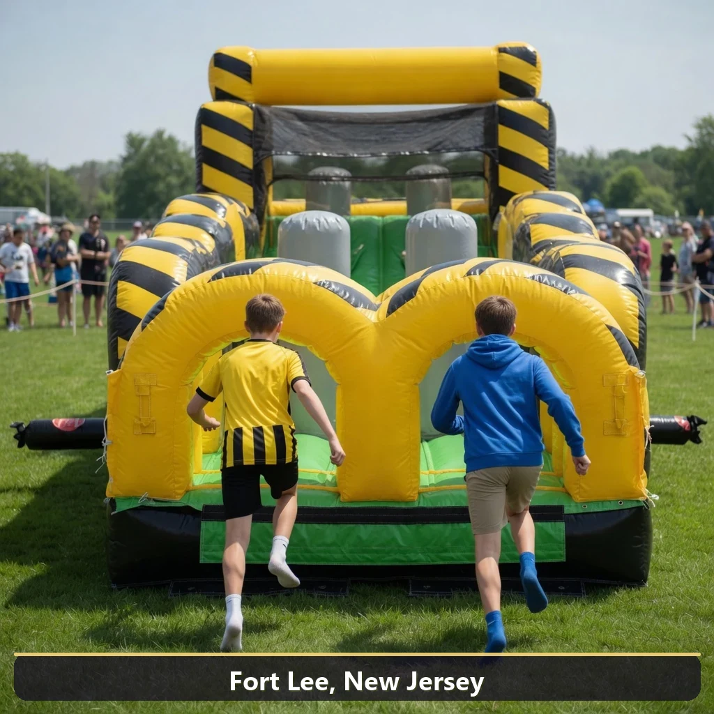 Inflatable obstacle course rental for events in Fort Lee, New Jersey