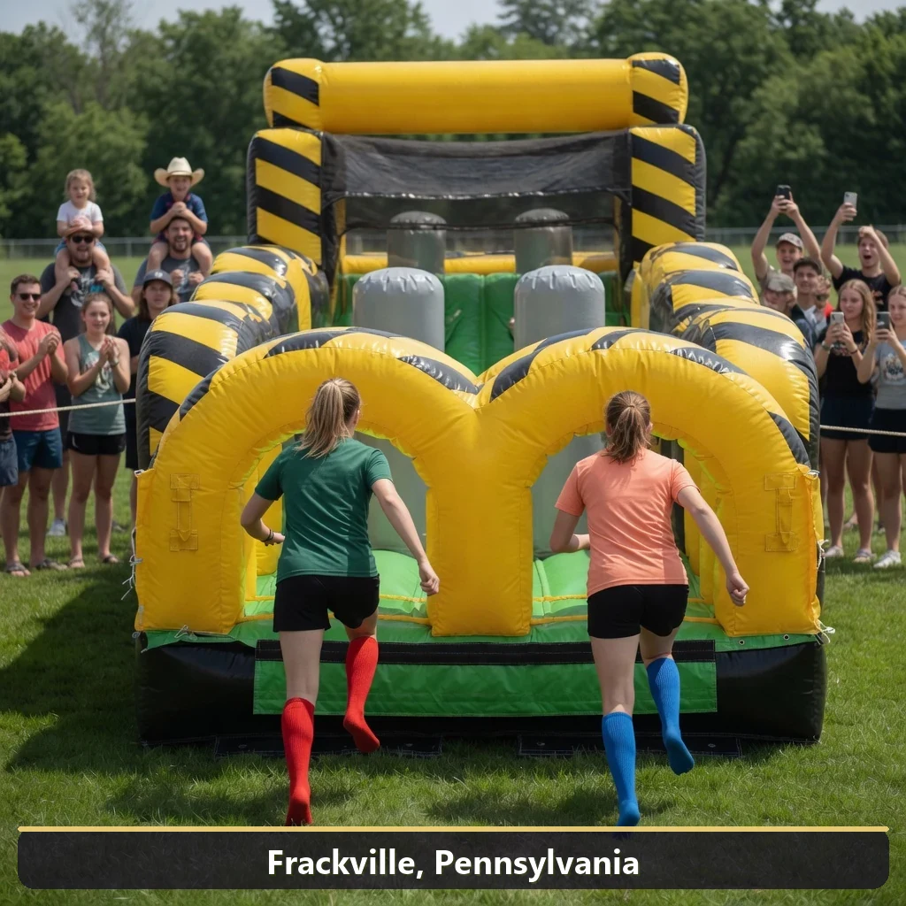 Inflatable obstacle course rental for events in Frackville, Pennsylvania