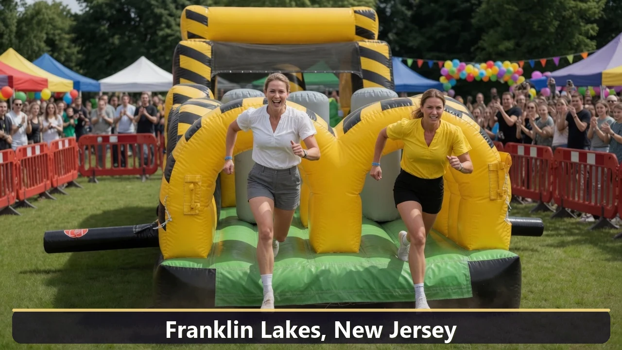 Inflatable obstacle course rental for events in Franklin Lakes, New Jersey