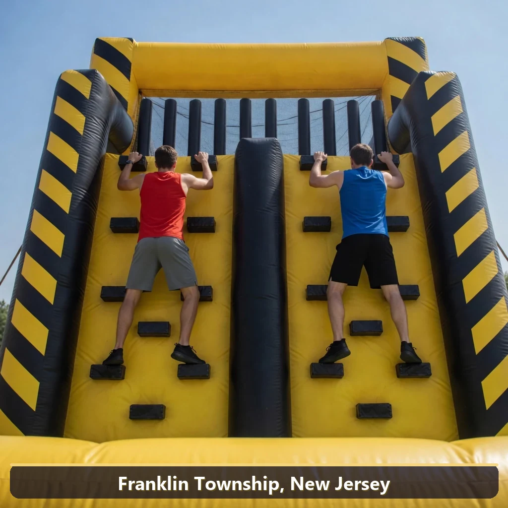 Inflatable obstacle course rental for events in Franklin Township, New Jersey