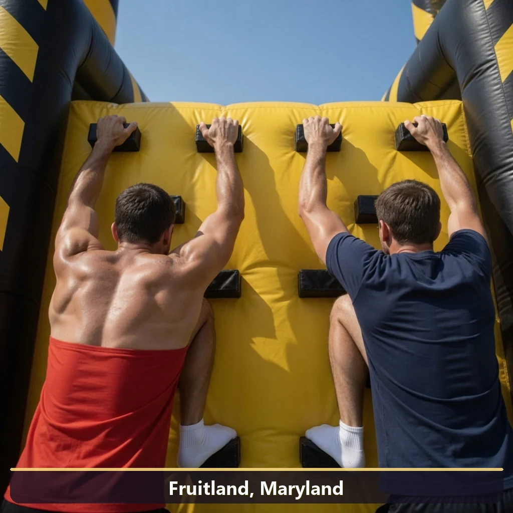Inflatable obstacle course rental for events in Fruitland, Maryland