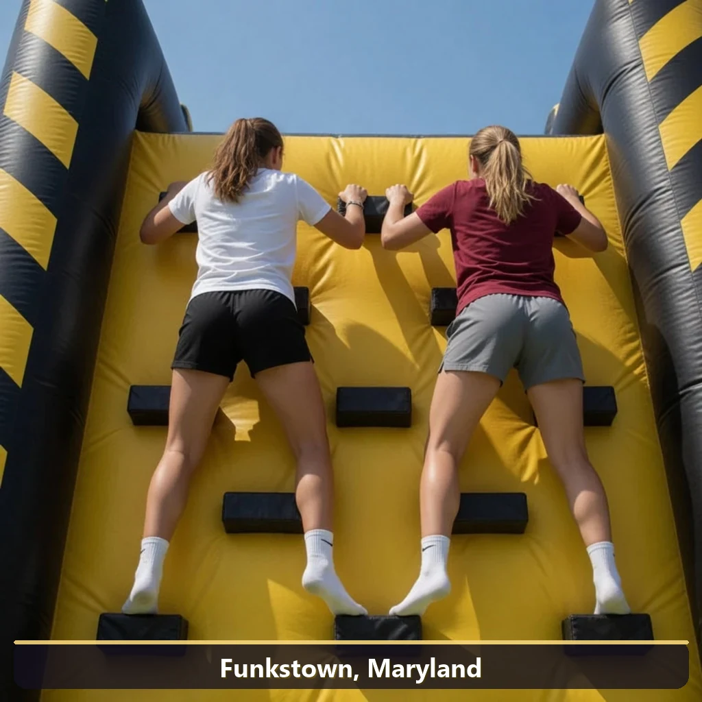 Inflatable obstacle course rental for events in Funkstown, Maryland