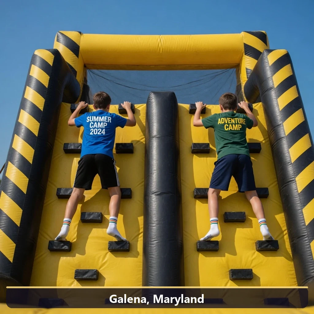 Inflatable obstacle course rental for events in Galena, Maryland
