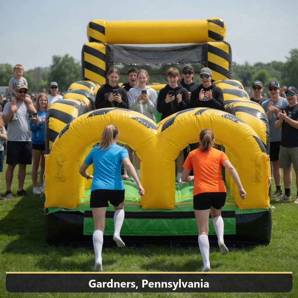 Inflatable obstacle course rental for events in Gardners, Pennsylvania