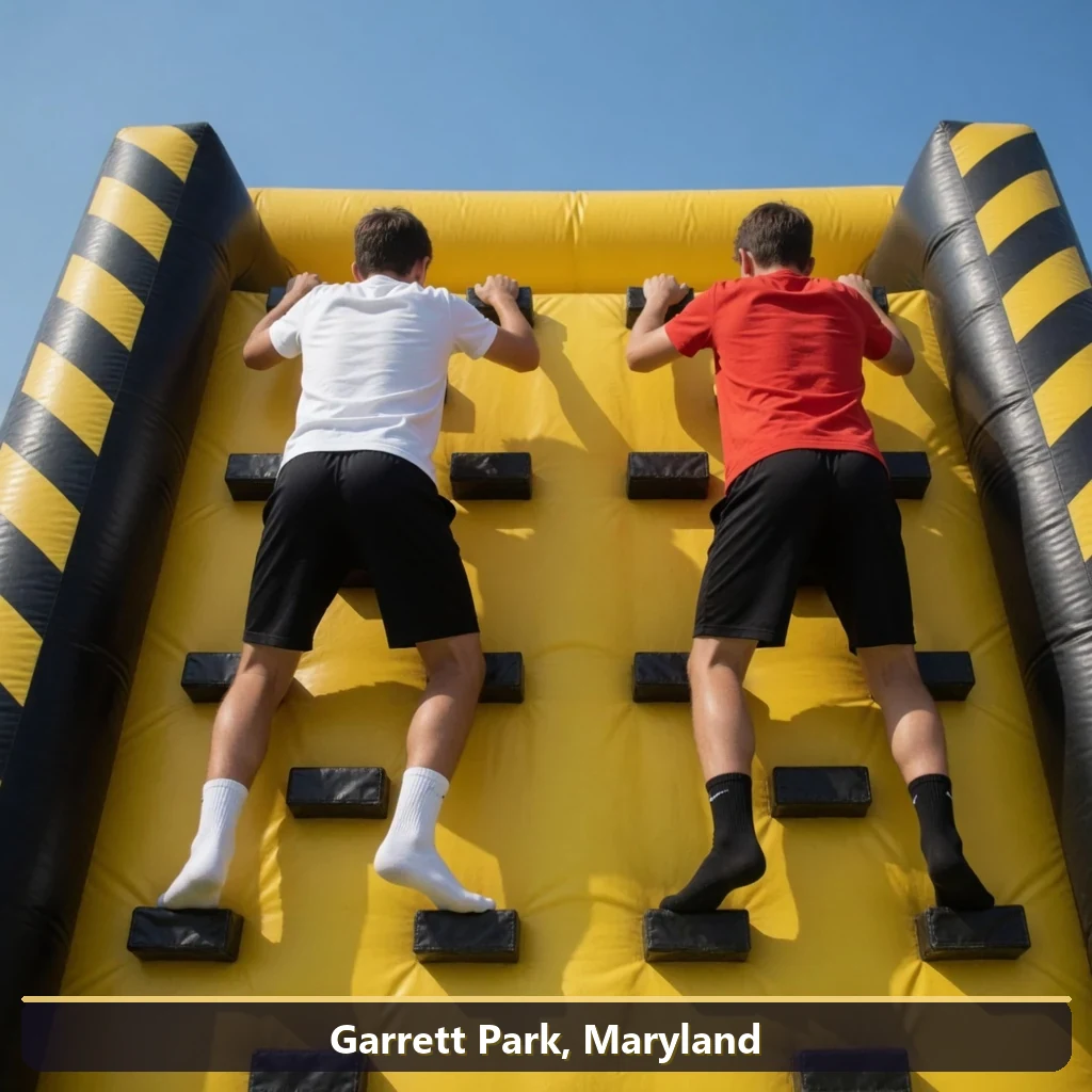 Inflatable obstacle course rental for events in Garrett Park, Maryland