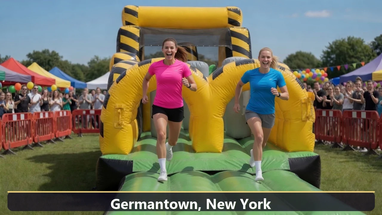 Inflatable obstacle course rental for events in Germantown, New York
