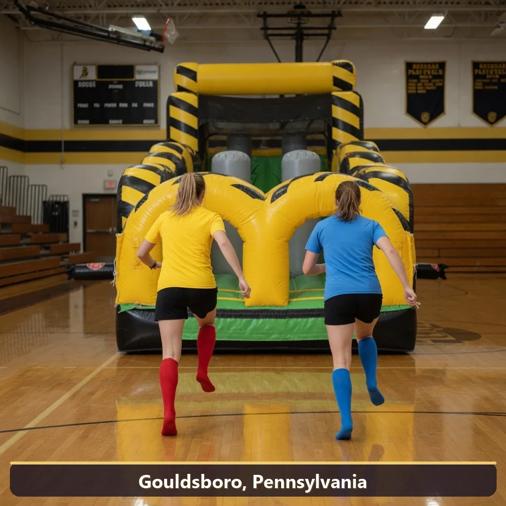 Inflatable obstacle course rental for events in Gouldsboro, Pennsylvania