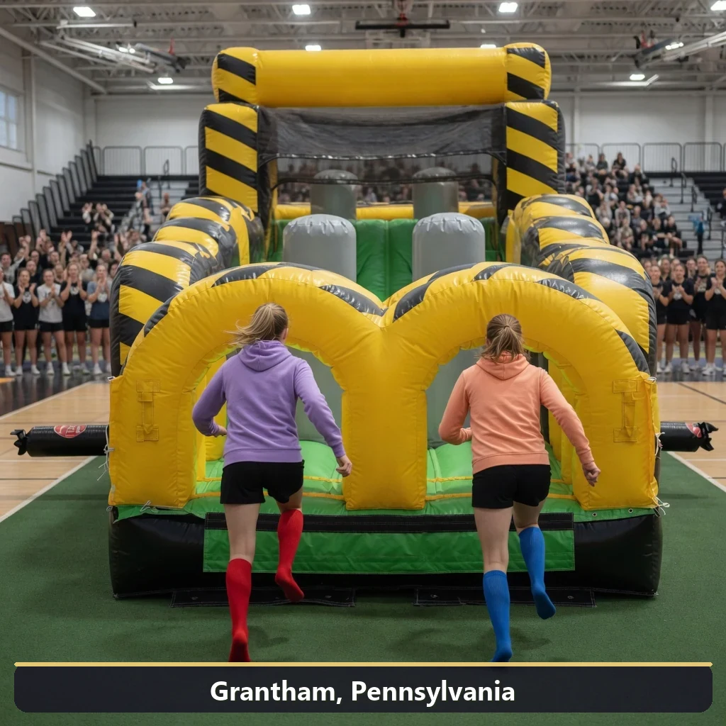 Inflatable obstacle course rental for events in Grantham, Pennsylvania