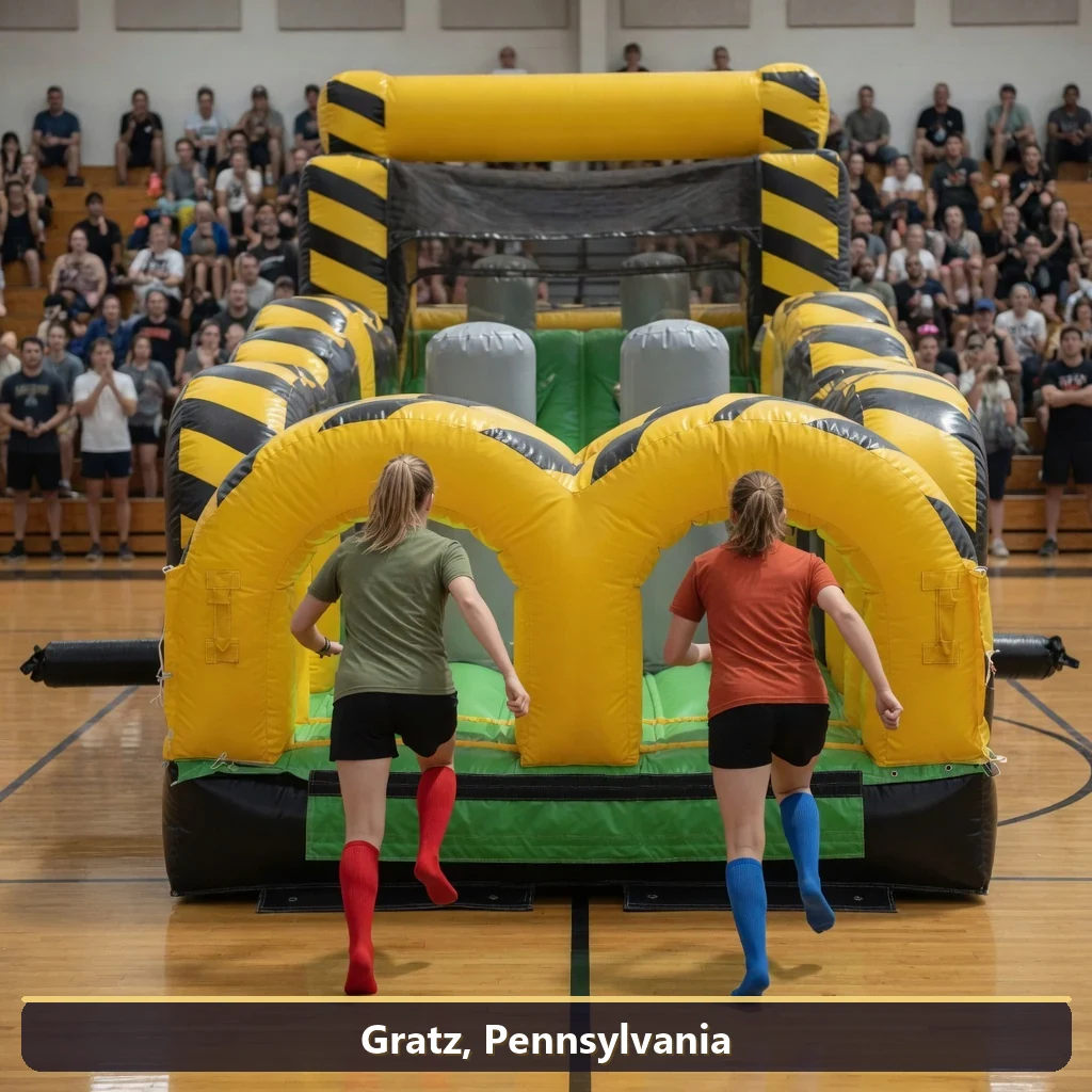 Inflatable obstacle course rental for events in Gratz, Pennsylvania
