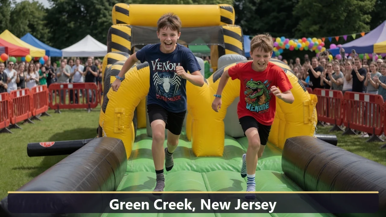 Inflatable obstacle course rental for events in Green Creek, New Jersey