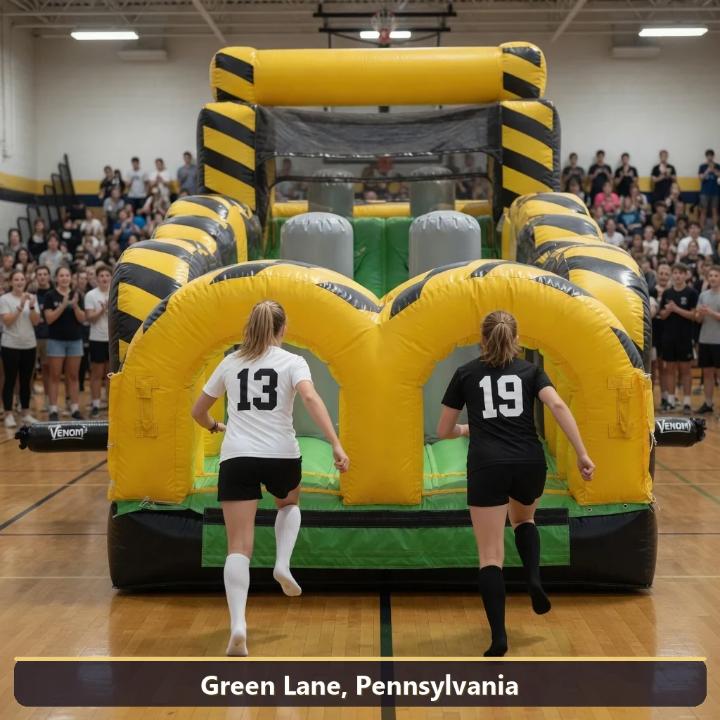 Inflatable obstacle course rental for events in Green Lane, Pennsylvania