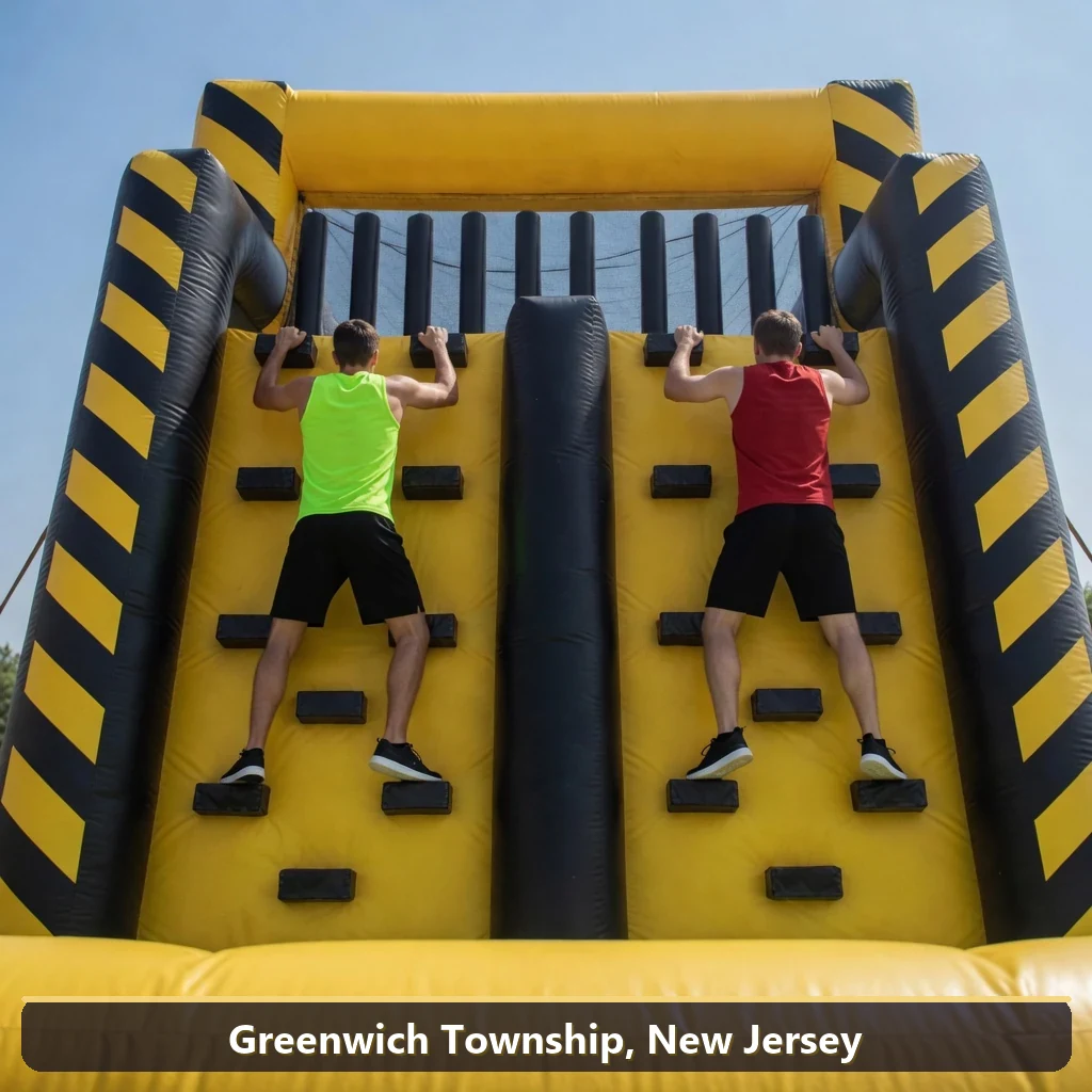 Inflatable obstacle course rental for events in Greenwich Township, New Jersey
