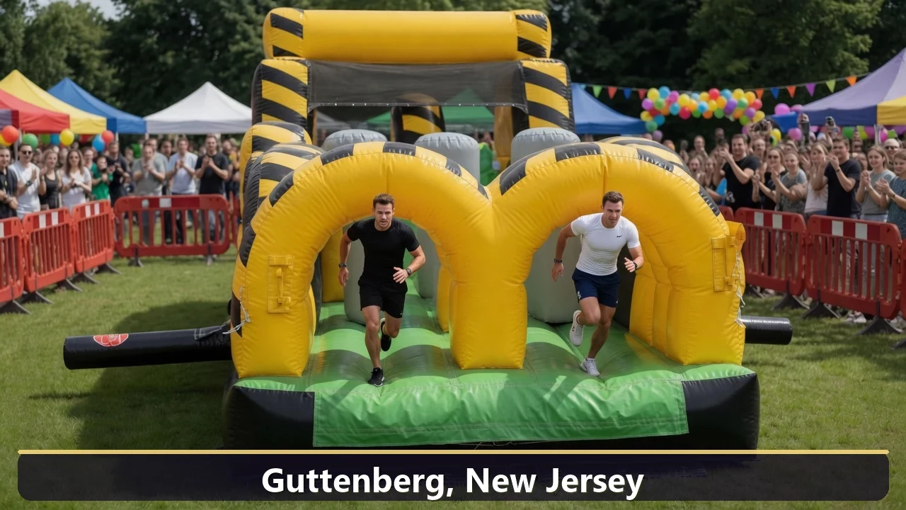 Inflatable obstacle course rental for events in Guttenberg, New Jersey