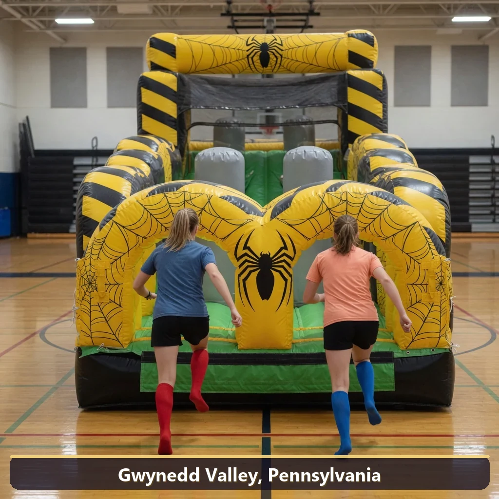 Inflatable obstacle course rental for events in Gwynedd Valley, Pennsylvania