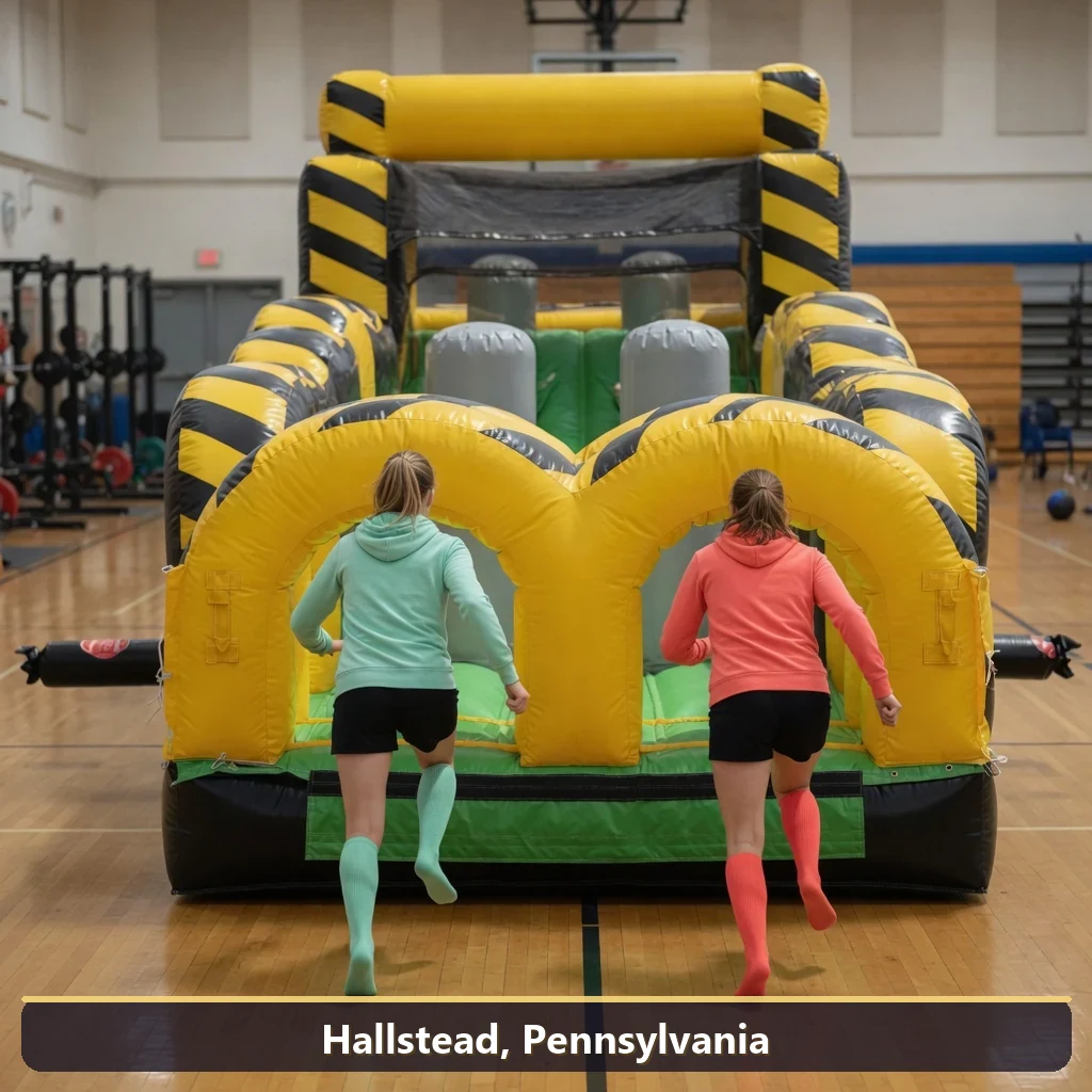 Inflatable obstacle course rental for events in Hallstead, Pennsylvania