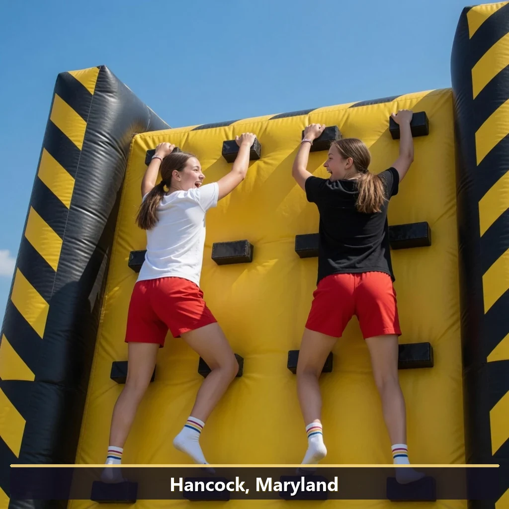 Inflatable obstacle course rental for events in Hancock, Maryland