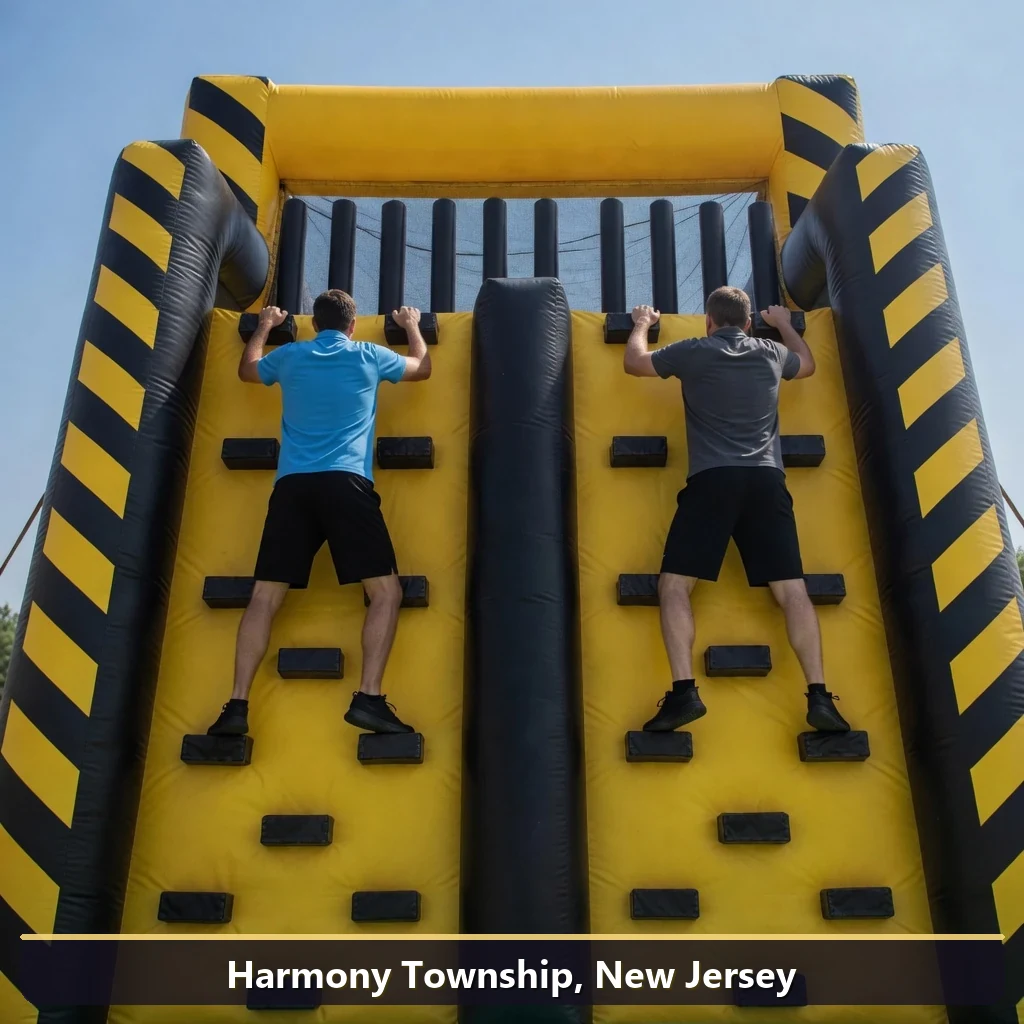 Inflatable obstacle course rental for events in Harmony Township, New Jersey
