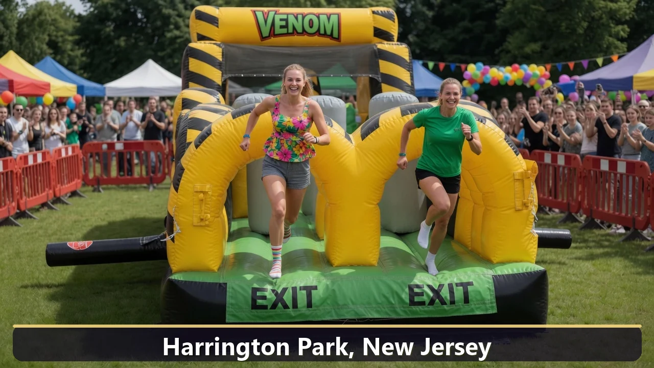 Inflatable obstacle course rental for events in Harrington Park, New Jersey